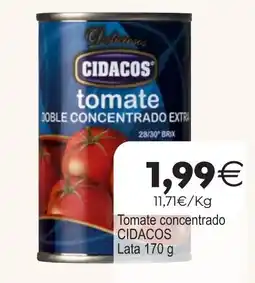 Plenus Supermercados Cidacos tomate doble concentrado extra oferta