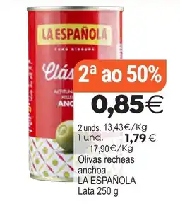 Plenus Supermercados la española olivas recheas anchoa oferta