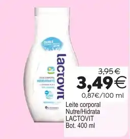 Plenus Supermercados Lactovit leite corporal nutre/hidrata oferta