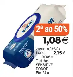 Plenus Supermercados Dodot toallinas sensitive oferta