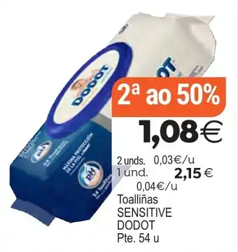 Dodot toallinas sensitive