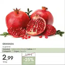 Supermercados Plaza granada a granel oferta
