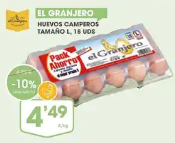 Supermercados Plaza el Granjero huevos camperos oferta