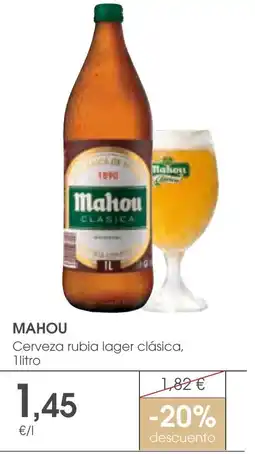 Supermercados Plaza Mahou cerveza rubia lager clásica oferta
