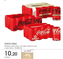 Supermercados Plaza Coca Cola refresco de cola con gas original, zero y zero zero oferta