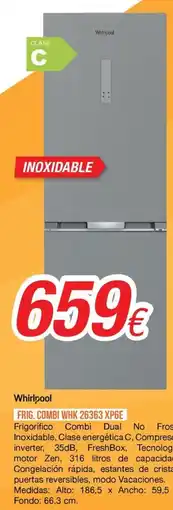 Expert Whirlpool frigorifico combi dual no fros inoxidable oferta