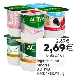 Plenus Supermercados activia logur cremoso sabores oferta