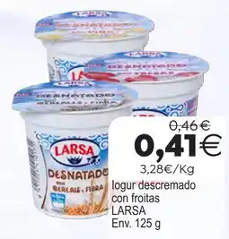 Plenus Supermercados Larsa desnatado con froitas oferta