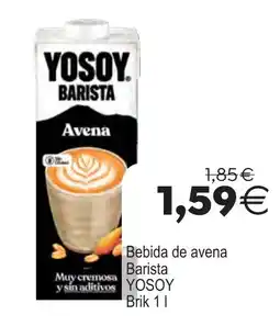Plenus Supermercados Yosoy barista avena oferta