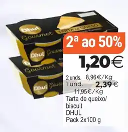 Plenus Supermercados Dhul Gourmet tarta de queixo/biscuit oferta