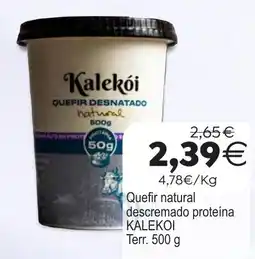 Plenus Supermercados Kalekói quefir desnatado natural oferta