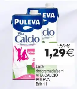 Plenus Supermercados Puleva leite descremada/semi vita calcio oferta