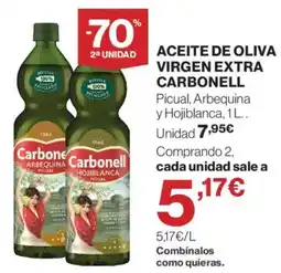 Hipercor Carbonell aceite de oliva virgen extra oferta