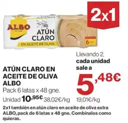 Hipercor Albo atún claro en aceite de oliva oferta