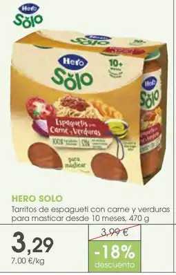 Supermercados Plaza Hero solo tarritos de espagueti con carne y verduras oferta