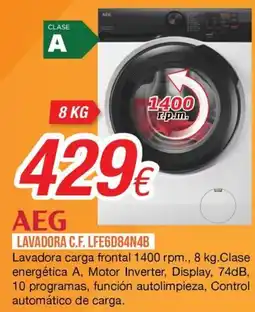 Expert AEG lavadora c.f. lfe6d84n4b oferta