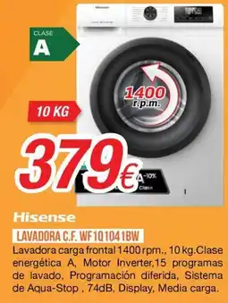 Expert Hisense lavadora c.f. wf1q1041bw oferta
