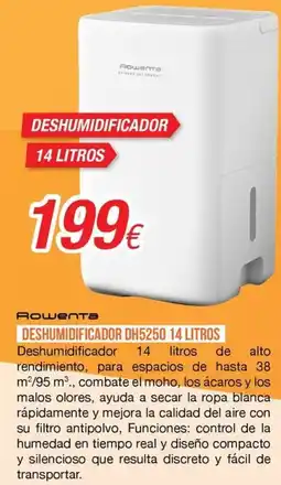 Expert Rowenta deshumidificador dh5250 14 litros oferta
