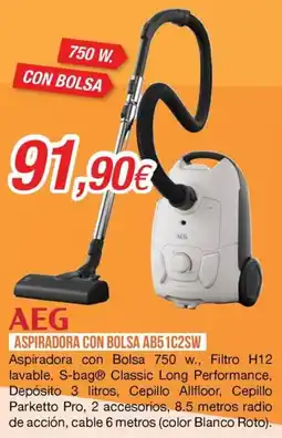 Expert AEG Aspiradora con Bolsa AB51C2SW oferta
