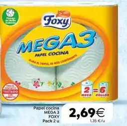 SPAR Foxy - papel cocina mega 3 oferta