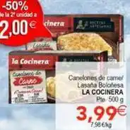 SPAR La cocinera - canelones de carne/ lasana bolonesa oferta