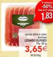 SPAR Legado elpozo - jamón ibérico cebo lonchas oferta