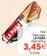 SPAR La piara - pate tapa negra oferta