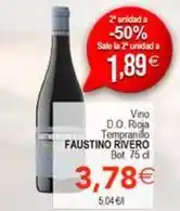 SPAR Faustino rivero - vino d.o. rioja tempranillo oferta