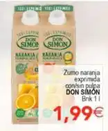 SPAR Don simón - zumo naranja exprimida con/sin pulpa oferta