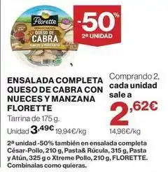 Supercor Florette - ensalada completa queso de cabra con nueces y manzana oferta