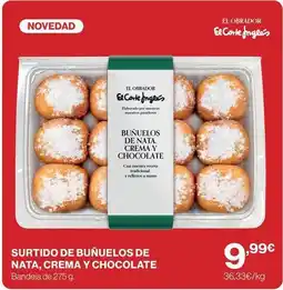 Supercor El corte inglés - surtido de bunuelos de nata, crema y chocolate oferta