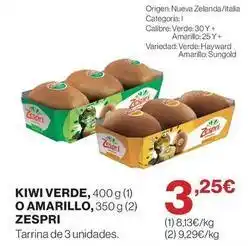Supercor Zespri - kiwi verde, 400 g g o amarillo oferta