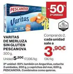 Supercor Pescanova - varitas de merluza sin gluten oferta
