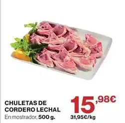 Supercor Chuletas de cordero lechal oferta