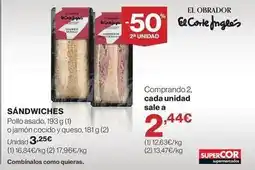 Supercor Obrador - sandwiches oferta