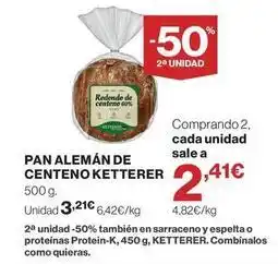 Supercor Ketterer - pan aleman de centeno oferta