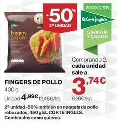 Supercor El corte inglés - fingers de pollo oferta