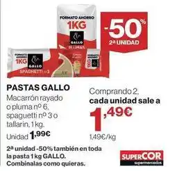 Supercor Gallo - pastas oferta