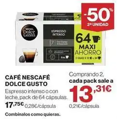 Supercor Nescafé - cafe dolce gusto oferta