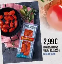 Claudio Vallina - chorizo aperitivo oferta