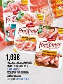 Claudio Finissimas - lonchas campofrío jamon cocodo oferta