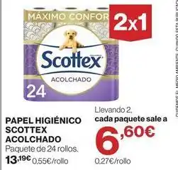 Supercor Scottex - papel higienico acolchado oferta