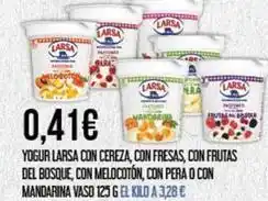 Claudio Larsa - yogur con cereza, con fresas, con frutas del bosque, con melocoton, con pera o con mandarina oferta