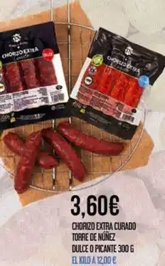 Claudio Torre de núñez - chorizo extra curado oferta