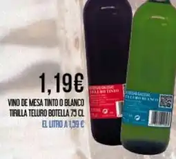 Claudio Blanco - vino de mesa tinto o oferta