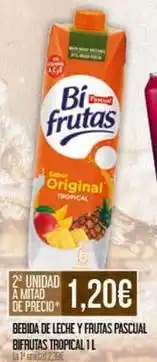 Claudio Tropical - bebida de leche y frutas pascual bifrutas oferta