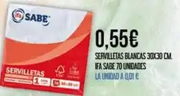 Claudio Sabe - servilletas blancas 30x30 cm oferta
