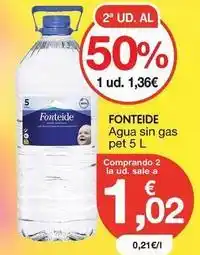 CashDiplo Fonteide - agua sin gas oferta