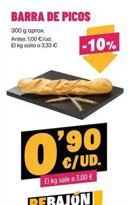 AhorraMas Barra de picos oferta