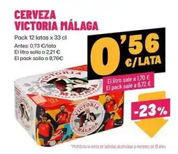 AhorraMas Málaga virgen - cerveza victoria oferta